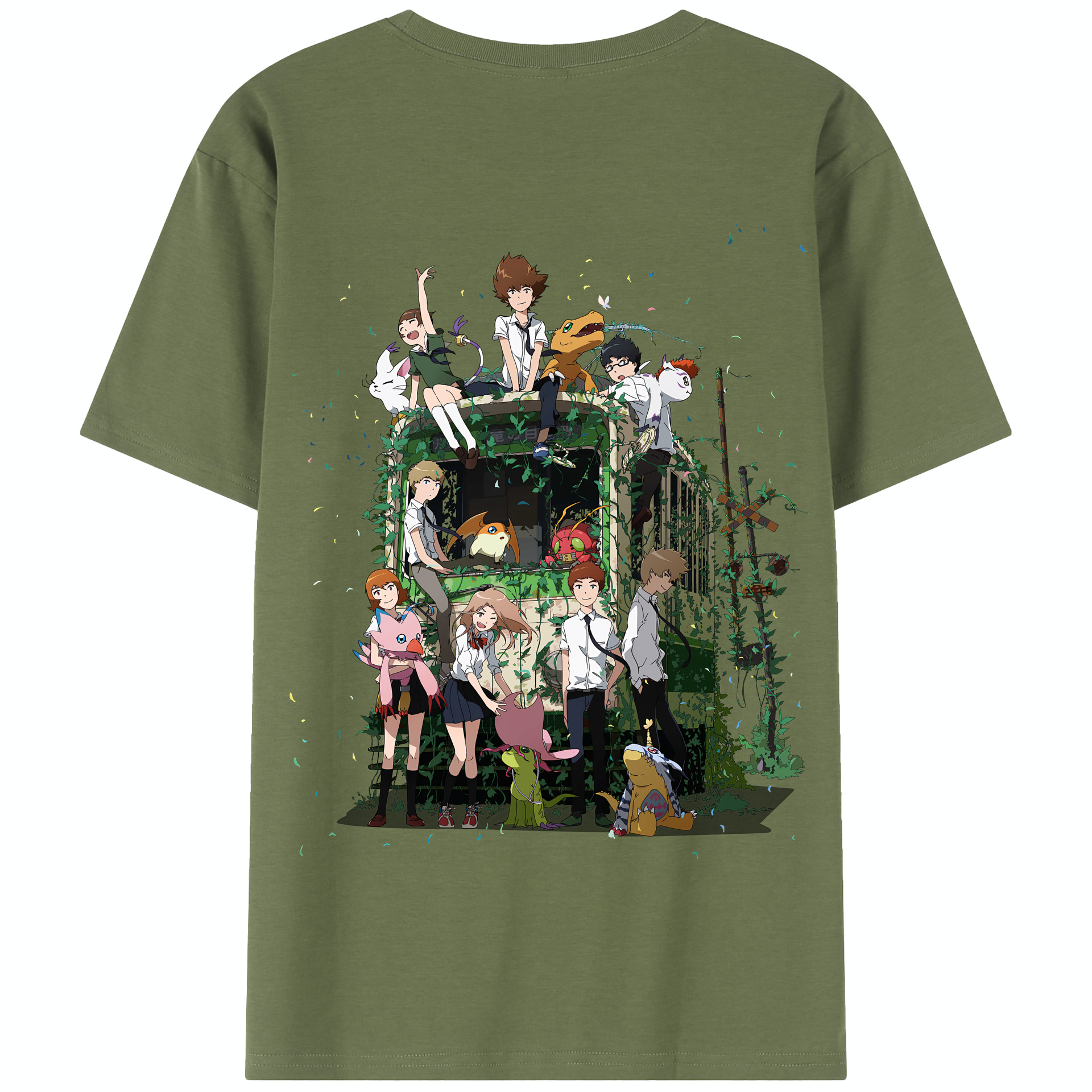 （画像用） Digimon デジタルモンスター/デジモン 綿100％半袖Tシャツ（背面プリント）